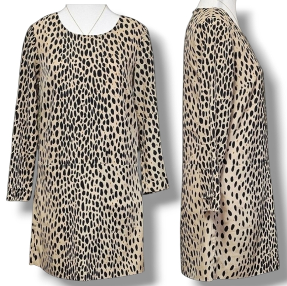 J. CREW | CHEETAH SPOTTED SHEATH DRESS - Picture 1 of 16